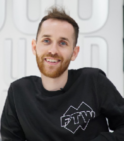 smiling man with black shirt